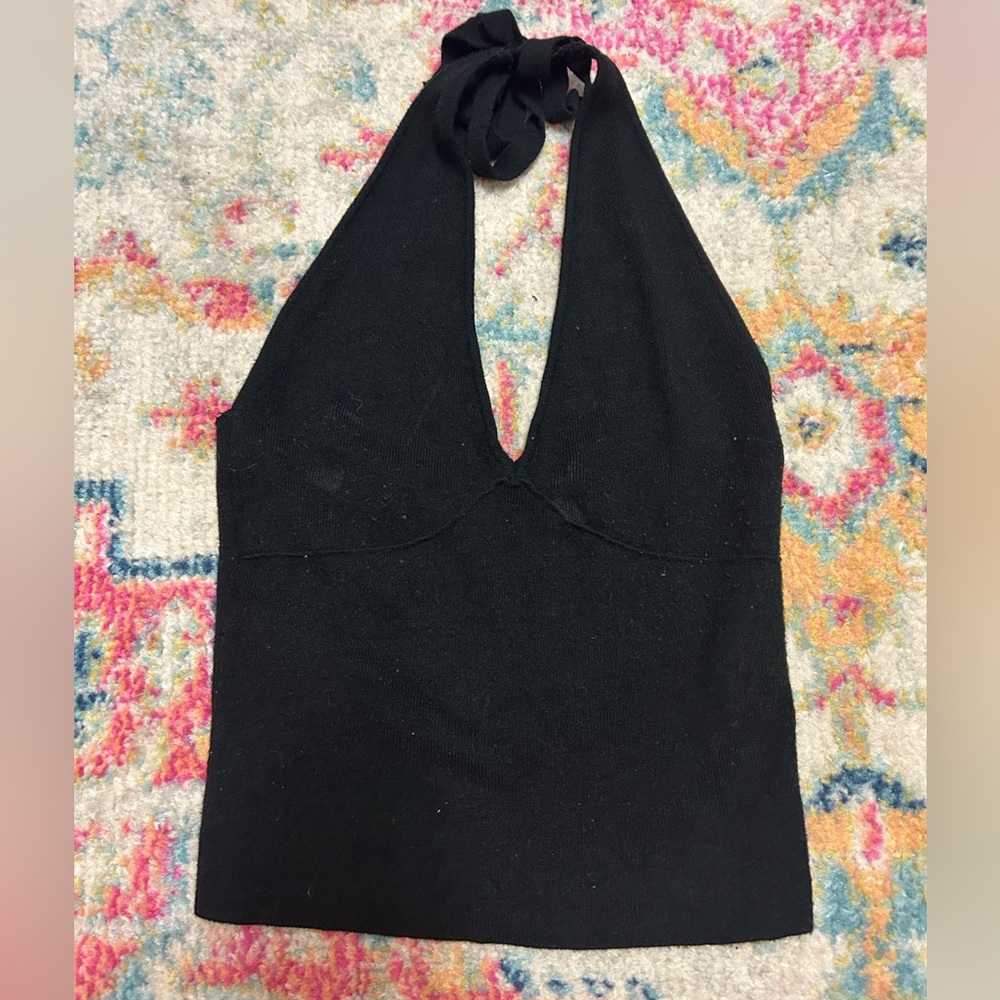 Black halter top